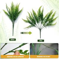 8pcs Plantas Artificiales De Ferne Persa Decoración De Habitaciones Interiores Y Jardines Falsas Hojas Verdes Ajustables Para Bodas Y Fiesta - details 6