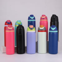 Termo Doble Capa De Acero Inoxidable 24/32oz Con Manija Termo Aislado Espacial Kettle Taza Deportiva Botella De Agua Tumbler - details 30
