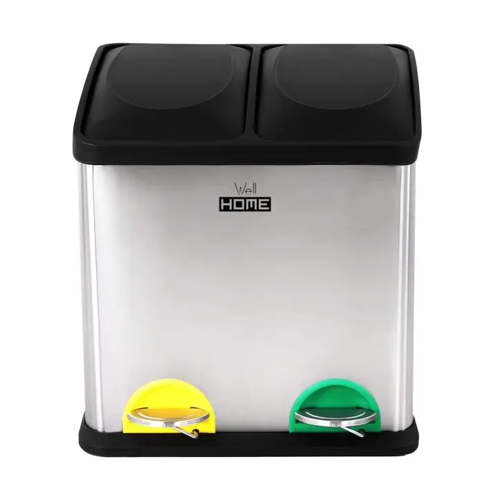 Cubo de Reciclaje Ecológico Wellhome 30 Litros 2 Compartimentos - 1