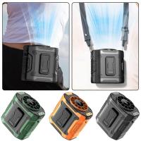 Ventilador de Caja portátil de 100, potente ventilador de cinturón con clip de flujo de Aire, ventilador de Cuello recargable para trabajo en Aire Libre Camping de Pesca - details 1
