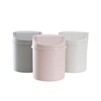 Mini Papelera De Escritorio Pequeña Cubeta De Basura Con Tapa Para Dormitorio Almacenamiento De Espacio Limpia Casa Y Oficina - details 7