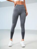 Pantalones De Yoga Para Mujer Cintura Alta Sin Costuras Con Punto De Pera Levantamiento De Glúteos Terciopelo Estilo Legging - details 15