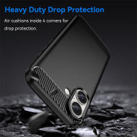 Funda protectora para iPhone 16 Pro Max, carcasa de silicona TPU in prueba de golf, color Negro, para Apple - details 3