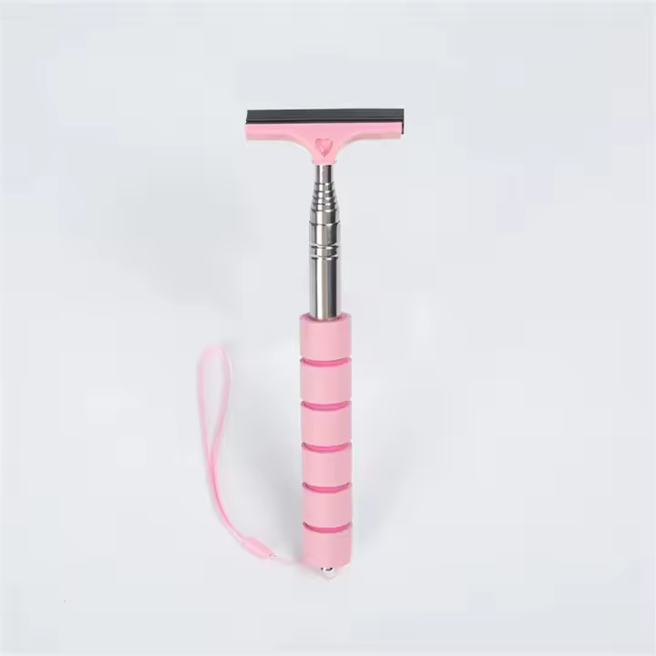Cepillo De Limpieza Para Espejo Retrovisor De Coche Acero Inoxidable Cabeza Retráctil Con Capa De Cepillo Limpiador Portátil Para Ventanas - 1