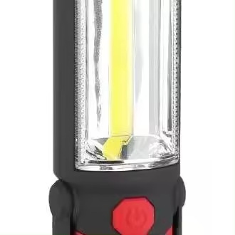 Luz de trabajo LED recargable con lámpara LED magnética de 500 lm y 3 W para garaje automático, taller, camping, bricolaje (rojo) - 1