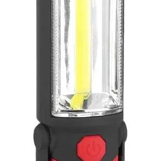 Luz de trabajo LED recargable con lámpara LED magnética de 500 lm y 3 W para garaje automático, taller, camping, bricolaje (rojo) - 1