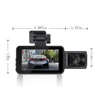 Cámara De Coche Con WiFi 3 Camaras 1080P 3-Canal Visión Nocturna Trasera Interior Frontal Grabadora De Video DVR Para Automóvil - details 17