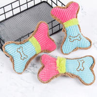 Juguete De Masticar Para Mascotas Gato Y Perro Resistente a Mordidas Con Ruido De Dientes Plush Sabor a Maíz Y Hueso Tamaño 1PC - details 0