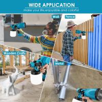 Pistola de pulverización eléctrica inalámbrica de alta potencia 800 ml, para muebles de automóviles y recubrimiento de acero - Compatible con Batería Makita 18V, Incluye Cargador y Accesorios - details 4