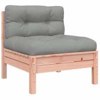vidaXL Sofá jardín sin reposabrazos con cojines madera pino impregnada Marrón pino, Douglas natural, Impregnado natural Conjunto Terraza Muebles Jardín Exterior Juego de Muebles de jardín Mueble Jardín Exterior Muebles de Salon Exterior - details 1