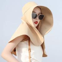 Gorro De Pescador Con Cubierta Facial Y Guardabarros Chaqueta De Sol Con Botón De Cierre Protección Solar Unisex Para Playa Primavera Y Verano Material Poliéster - details 3