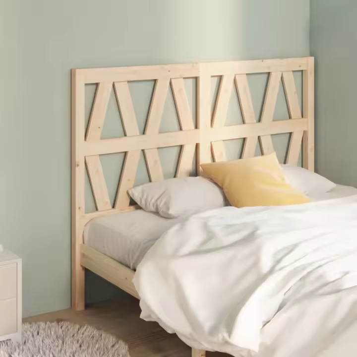 Cabecero de cama madera maciza de pino 126x4x100 cm - 1