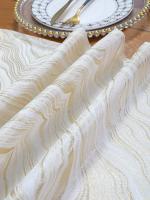 Mantelos De Oro Resistente Al Calor Vinilo Mantel De Comedor Impermeable Y Lavable Para Fiestas Y Uso Diario 100% Poliéster - details 3
