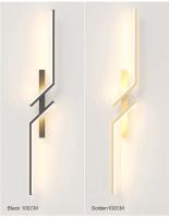 Lámpara De Pared Moderna Minimalista Creativa Con LED Para Dormitorio Sala De Estar Sofá TV Iluminación Ambiental En Oro - details 10