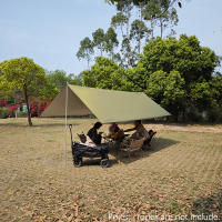 Parasol Solar Portátil Para Camping Y Picnic BBQ Resistente Al Agua Y UV Cubierta De Plata Para 3x3 3x4 3x5 4x4 Piezas - details 4