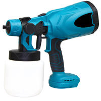PISTOLA DE PULVERIZACIÓN eléctrica, pulverizador de pintura inalámbrico, aerógrafo de revestimiento de acero para muebles de coche, Compatible con batería Makita de 18V, 800ML, - details 0