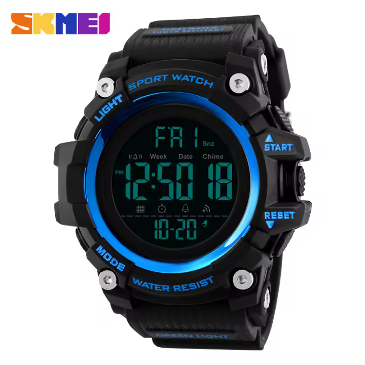 Reloj Deportivo Digital SKMEI 1384 Para Hombre Resistente Al Choque Y Al Agua Con Cronógrafo Cuenta Regresiva Luz Trasera Estilo Suave - 1