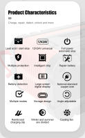 Cargador De Batería Automático Completo 10A/6A/5A 12V/24V Para Coche Y Motocicleta Nivel 7 Carga Pulso Reparación Para AGM GEL WET - details 1