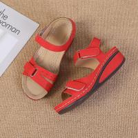 SP Sandalias de mujer de nuevo estil con Tacones de cuña, Suela Gruesa con Velcro, Talla big, sandalias de una Tira en stock, - details 36
