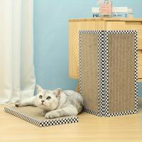 Tablero De Afilado Para Gatos a Cuadros Negro Y Blanco Juguete Resistente Al Desgaste Para Masticar Uñas Cama Para Gatos - details 0