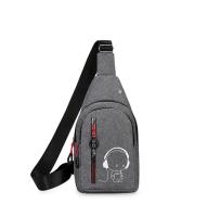 Bolsa De Pecho Para Hombres De Gran Capacidad Unisex Para Deportes Al Aire Libre Y Ocio Estilo Crossbody Monedero De Nylon - details 24
