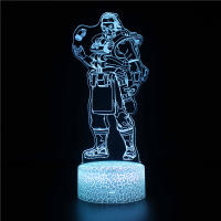 Lámpara De Noche LED 3D Anime APEX Legends Hero Red Dead Redemption 2 Figura Con Ilusión De Luz Roja Para Niños Regalos De Iluminación De Ambiente - details 10
