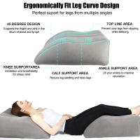Almohada Inflable Para Piernas Para Viajes Y Camping Almohada De Elevación Para Pies Y Rodillas Portátil Rectangular Poliéster 100% - details 7