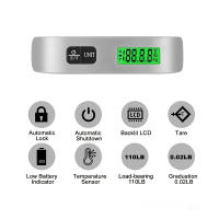 Báscula Digital Portátil De 50kg Escala Electrónica Con Pantalla LCD Herramienta De Pesaje Para Maletas Y Bolsos De Viaje - details 2