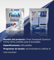 Finish Powerball Quantum Infinity Shine 249 pastillas para lavavajillas - details 8
