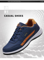 Zapatos De Cuero Para Hombre Zapatillas Casuales Transpirables Antideslizantes Para Patinaje Comodidad Durabilidad En Todas Las Estaciones - details 3