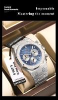 Reloj De Pulsera Para Hombre POEDAGAR Lujo Resistente Al Agua Con Manecillas Luminosas Cronógrafo Acero Inoxidable Cuarzo Reloj Hombre - details 12