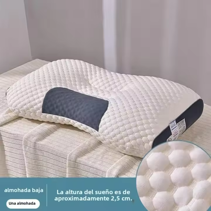 Almohada De Cuello Ortopédica Para Dormir SPA De Fibra De Soja Protege El Cuello Rectangular Anti-estática Para Descanso - 1