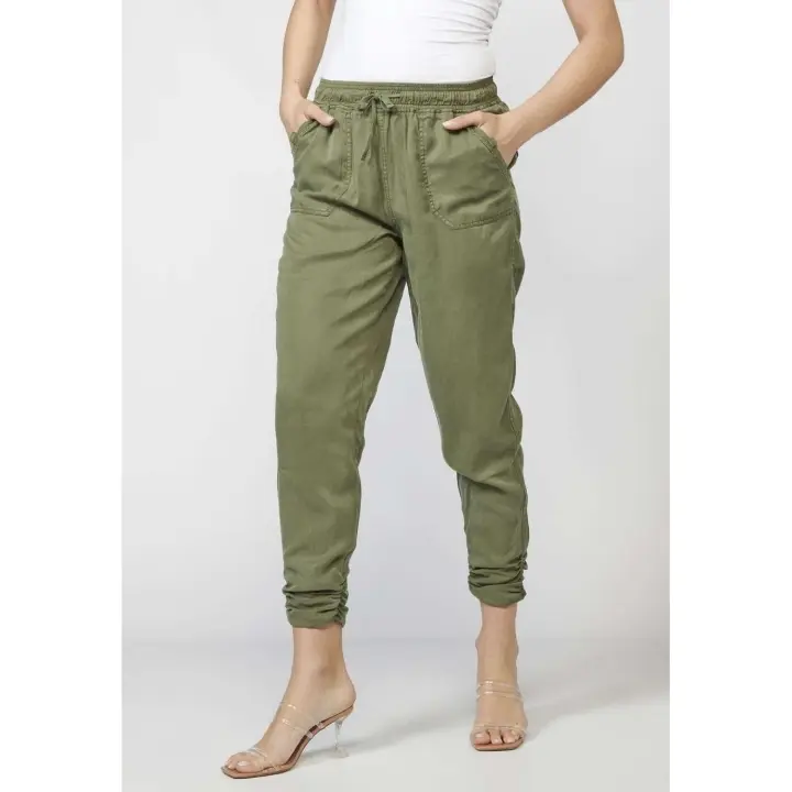 Pantalón deportivo de mujer Koroshi Jogger con cintura elástica ajustable - 1