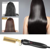 Peine Eléctrico Multifuncional De Cobre Para Rizado Y Rectificación De Pelo Dual Propósito Para Peine Y Permanente - details 10
