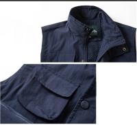 Chaleco Casual FGKKS 2024 Para Hombres De Color Sólido Con Multiple Bolsillos Corte Ajustado Calidad Superior Streetwear Vest Para Verano - details 12