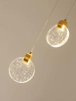 Modern LED Colgante De Cristal Redondo Para Sala De Estar Y Dormitorio Con Cuerda De Chandelier Hasta 200cm Decoración De Hogar Incluye Bombilla - details 9