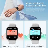 Reloj inteligente para mujeres y hombres, contestar/hacer llamadas, monitor de actividad física, frecuencia cardíaca, presión arterial, monitor de oxígeno en sangre, podómetro, calorías, contador de - details 1