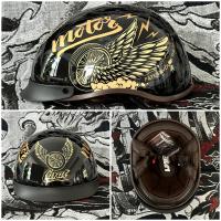 Gorro De Béisbol Retro Con Adhesivos Para Motocicletas Scooters Patinetas Y Skate Washable Liner Visera Integrada - details 1