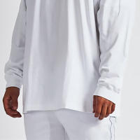 Camiseta Deportiva De Correr Para Hombres Suelta Y Oversize Algodón Transpirable Manga Larga Estilo Hip-Hop Para Gimnasio Y Fitness Con Estampado De París - details 11