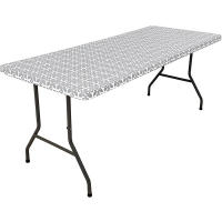 Mantel Rectangular Elástico Para Mesa De Plástico Cubierta Para Mesas Plegables Picnic Camping Exterior Resistente Al Aceite Estilo Clásico - details 2