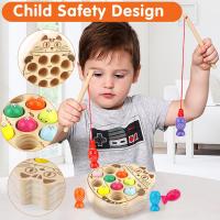 Juguetes de  Montessori 2 Años, Juego de Pesca,  Juquetes Educativos, Juquete Didacticos , Juegos Magnetico, Juguetes Niños 2 Años de Pescar Madera para Niños, Juegos Educativos Niños 2 Años, Juguetes Madera Bebe, Regalo Cumpleaños Niño 2 3 4 5 Años - details 3