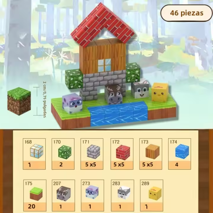 Bloques De Construcción Magnéticos Creativos Set De Mi Mundo Escena Famosa Arquitectónica Juguete DIY Para Niños Y Niñas Regalo De Navidad - 1