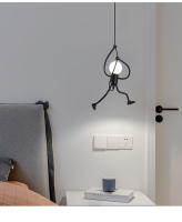 Lámpara Colgante LED Vintage De Hierro Pequeño Hombre Para Decoración De Hogar Dormitorio Infantil Comedor Mesa De Comedor - details 13