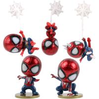 Set De 5 Figuras De Acción Avengers Kawaii Spider Man Q Ver. PVC Magnéticas Para Refrigerador Decoración De Coche Juguetes Para Niños Y Coleccionistas - details 0