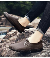 Botas De Lluvia Para Hombre Impermeables Antideslizantes De Goma Botas De Ankle Para Invierno Mocasines De Agua Con Cierre SLIP-ON - details 6