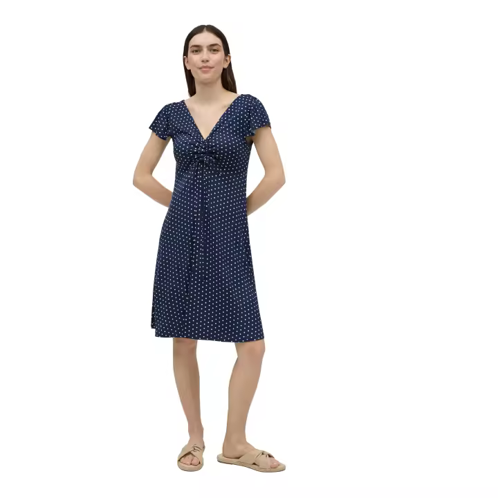 Ysabel Mora - Vestido corto cuello V estampado lunares - 1
