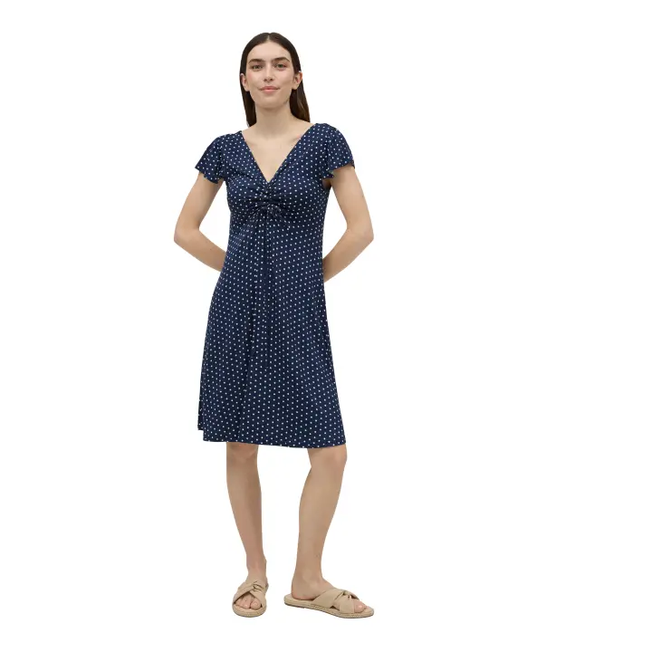 Ysabel Mora - Vestido corto cuello V estampado lunares - 1