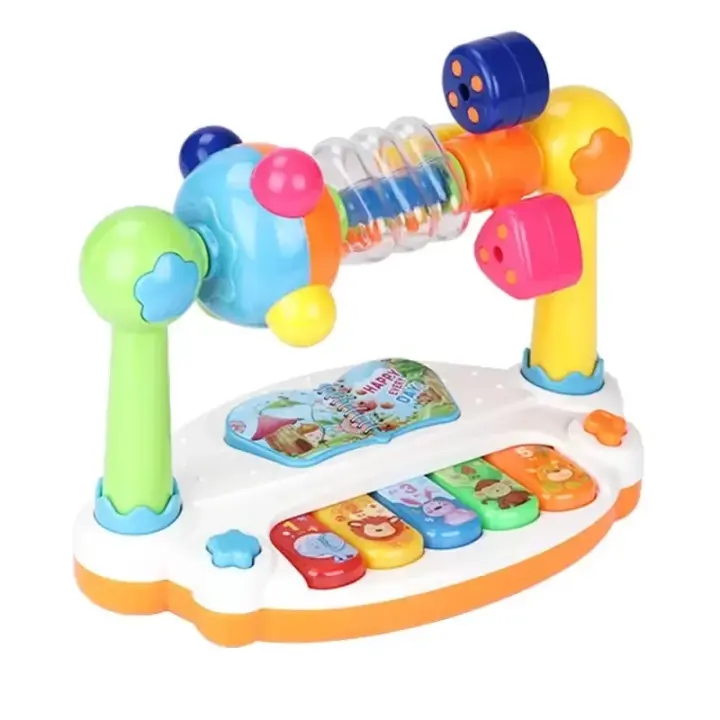 Teclado De Piano Para Bebés Juguete Musical Educativo Para Niños Con Luz Y Sonido Rotatorio Juguetes Musicales Para Bebés De 1 a 6 Años - 1