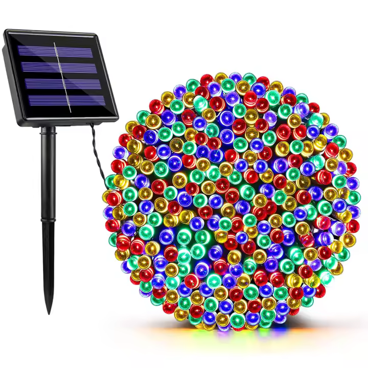 Luces De Cadena LED Solar Para Exteriores Impermeables Luz De Navidad Para Jardín Patio Bodas Decoración De Año Nuevo - 1