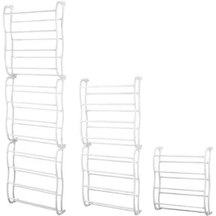 Zapatero Organizador Zapatos Colgante 24 Pares Estanteria Detras Puerta Blanco - 1